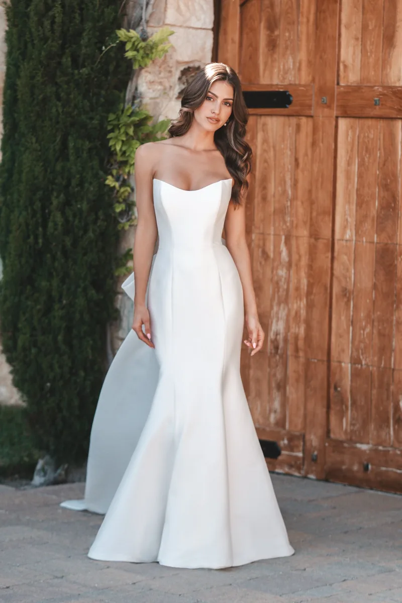 Vestido de novia sirena strapless Allure A1216 a medida en Belgrano