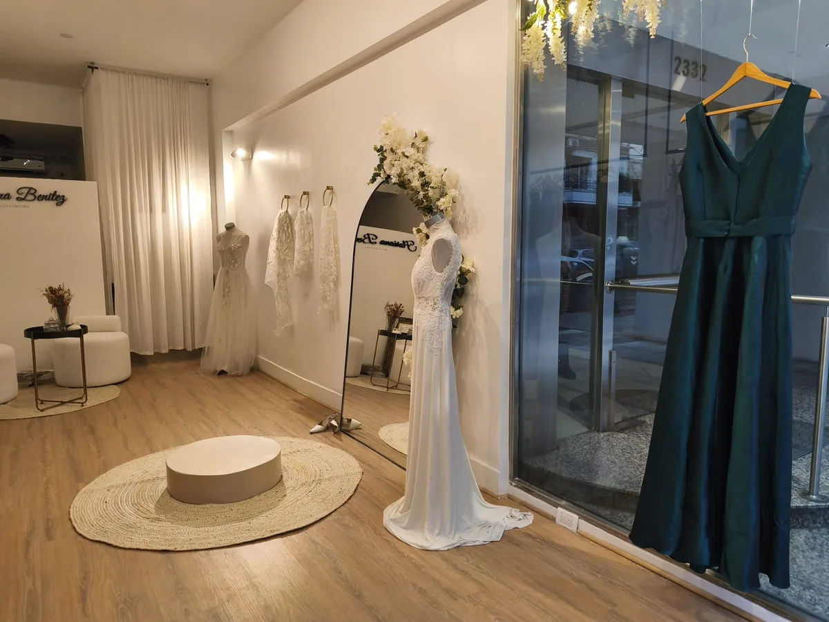 Showroom del atelier de alta costura Floriana Benítez en Belgrano, Buenos Aires