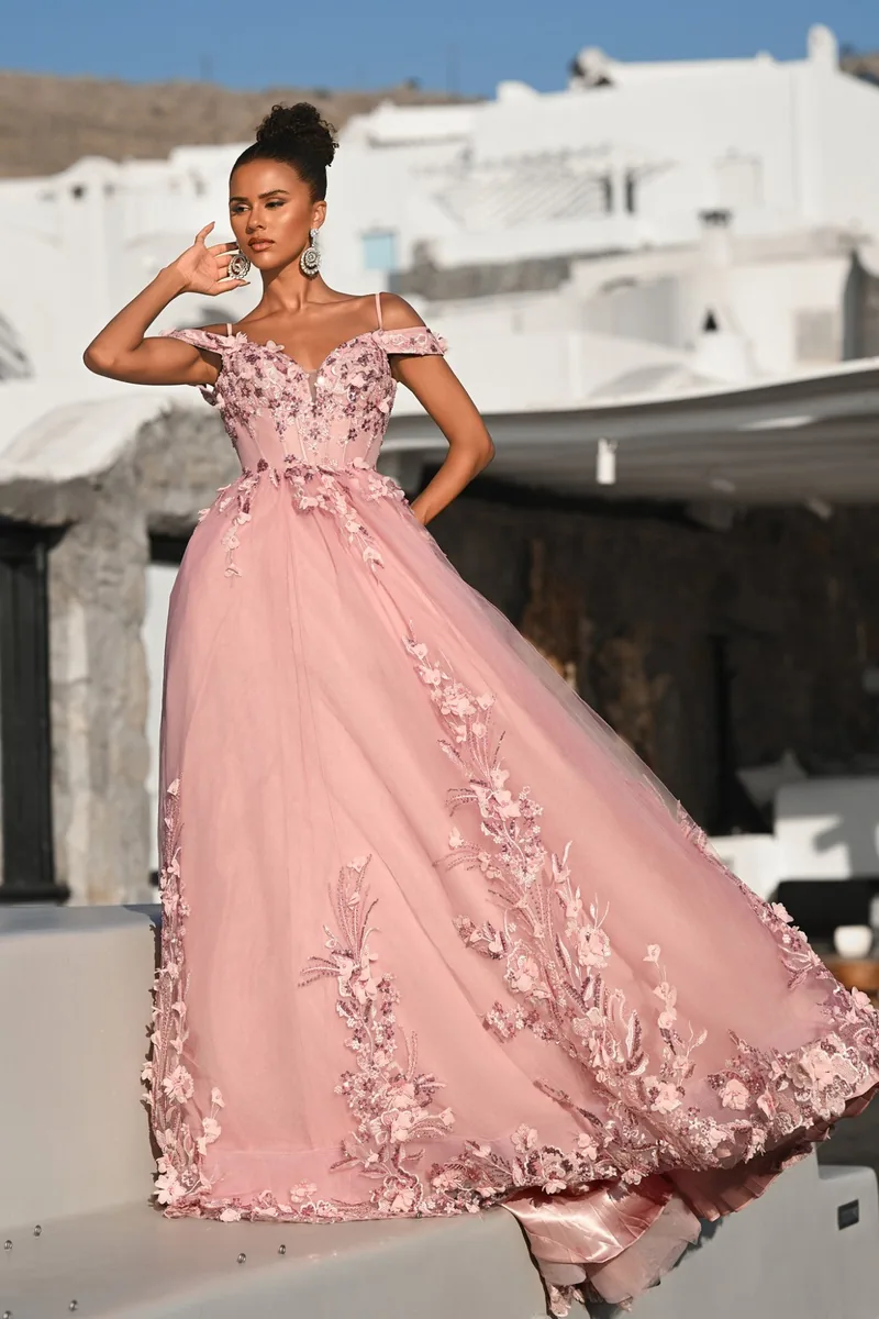 Vestido de fiesta rosa floral Portia & Scarlett en Buenos Aires
